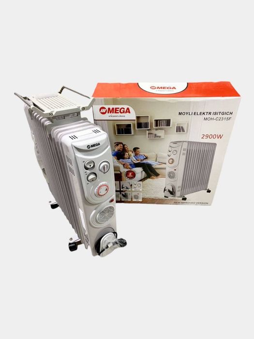 Масляный радиатор Mega 13 секций, с полкой для сушки