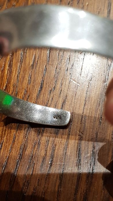 Bratara argint masiv 925 fixa dama,6.5 cm stare foarte buna