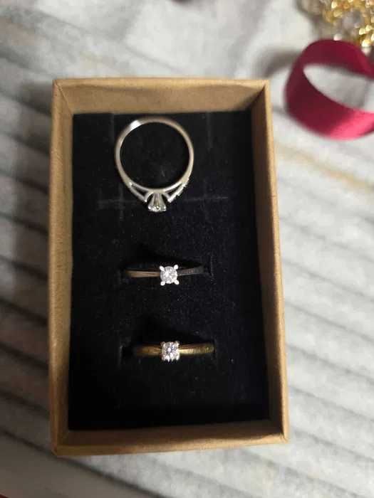 Inele logodna Aur cu diamant natural
