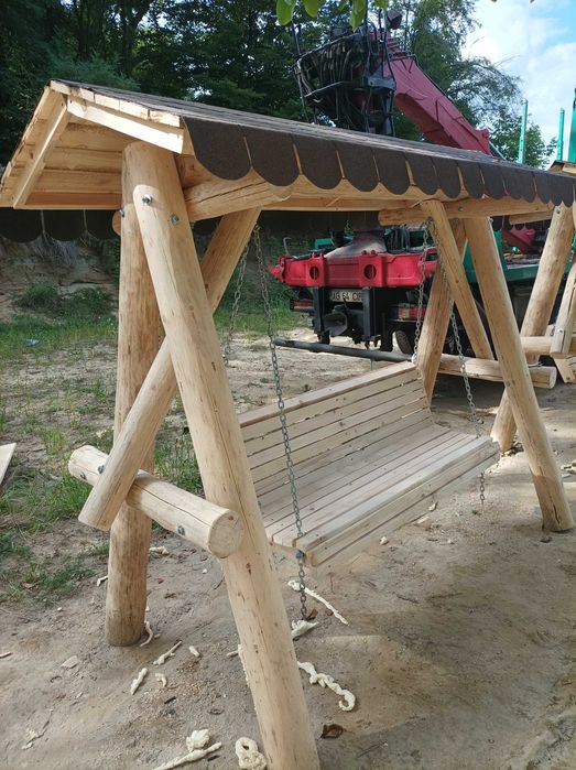 Leagăn tip balansoar din lemn masiv