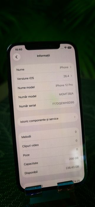 iPhone 12 Pro 256GB – baterie 90% – husă + încărcător