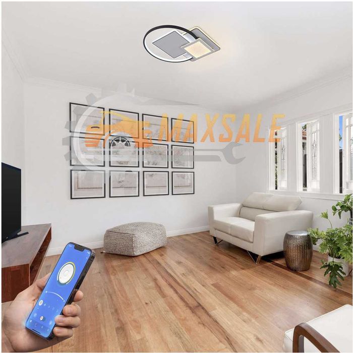 Абажур дистанционно управление 128W LED лампа стена полилей плафониера