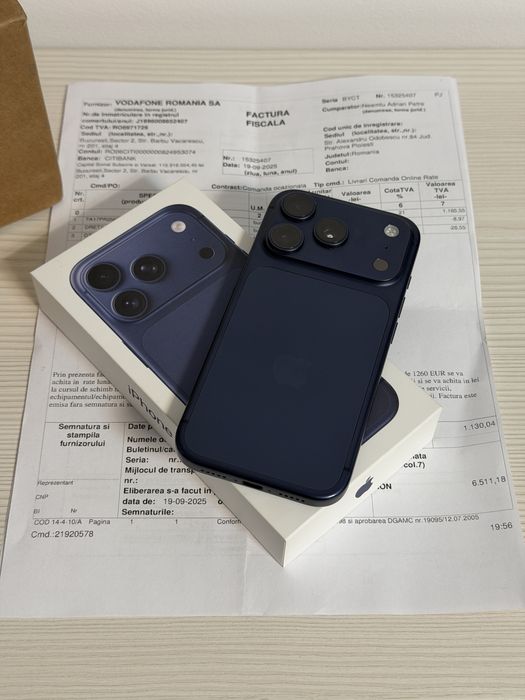iPhone 17 Pro 256GB Sim Fizic Garantie 2027 Baterie 100% impecabil