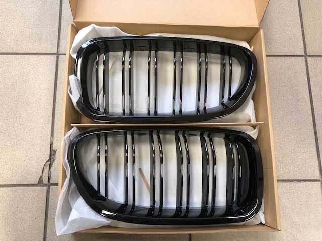 Set Grile/Nari Duble M Style Radiator Bara Bmw Seria 5 F10/F11 Negru Lucios , NOI