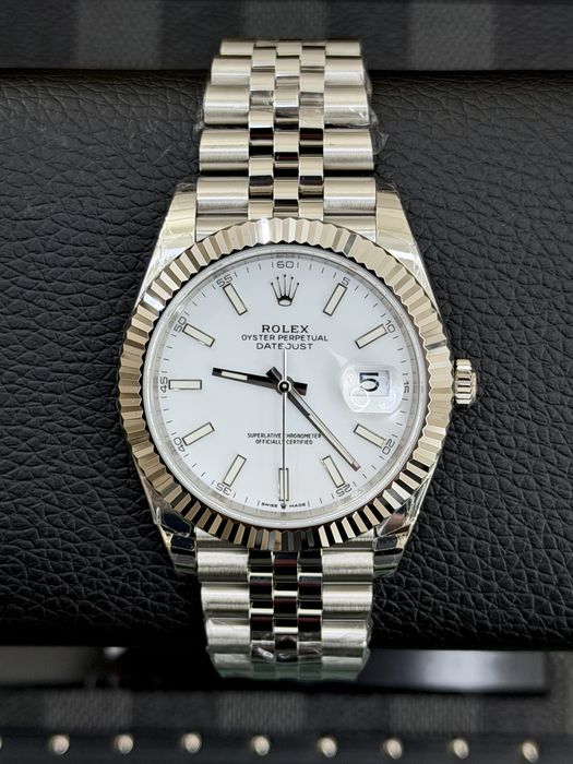 Rolex Date-Just 41mm White Dial ETA 3235