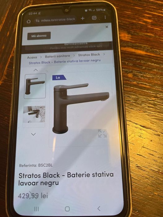 Bideu suspendat romstal . Mobila baie si lavoar