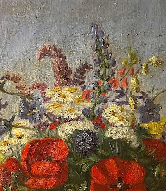 Tablou VECHI. "FLORI" 80x60cm+R ulei/pz Ferenc F Háromházi (1908-1983)