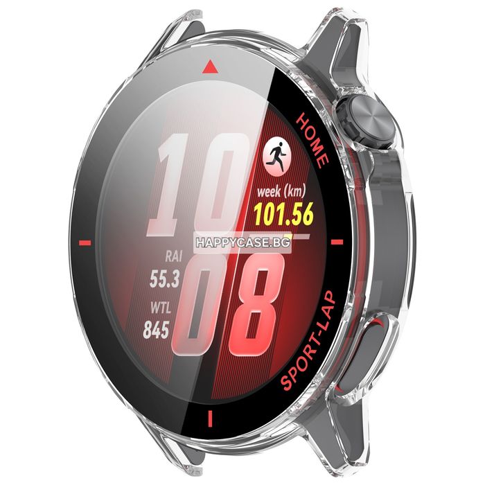 Huawei Watch GT Runner 2 / 360° Твърд пластмасов кейс с графика и вграден протектор за екран