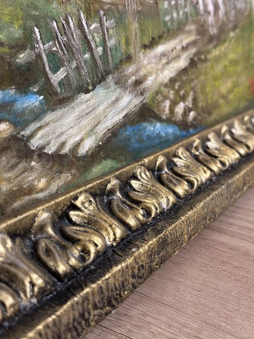 Tablou ulei pe panza peisaj rural de vara