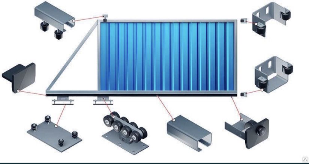 Балка для откатных ворот. Комплект.