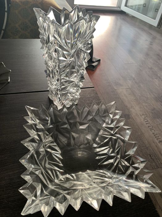 Vază și fructieră din cristal