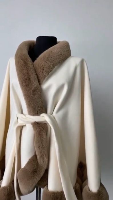 Кашемировое пончо