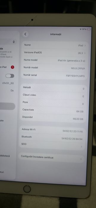 Ipad air  gen 3 64 giga