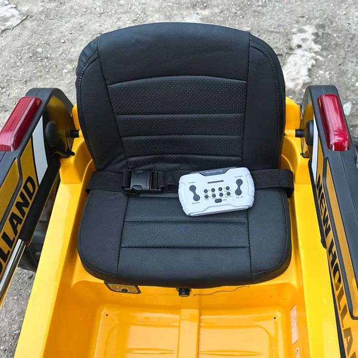 Excavator cu incarcator frontal electric NEW Holland 4x 75W 12V Yellow