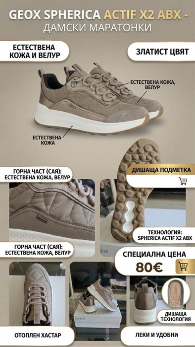 Нови Дамски Маратонки GEOX Spherica Actif X2 ABX