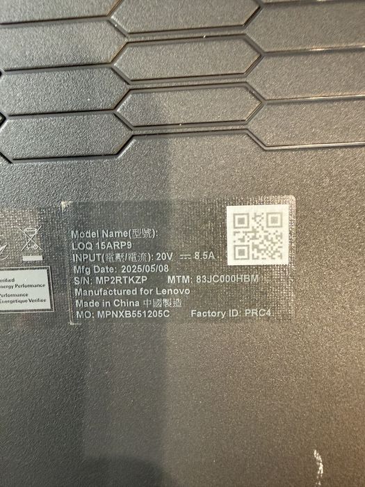 Гейминг лаптоп LENOVO LOQ 15ARP9