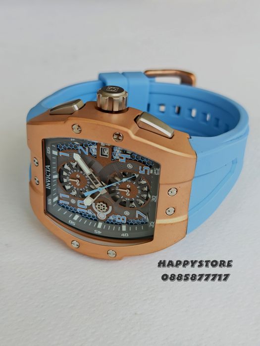INVICTA Racing Strada Rose Gold Blue 47 mm, Инвикта нов мъжки часовник