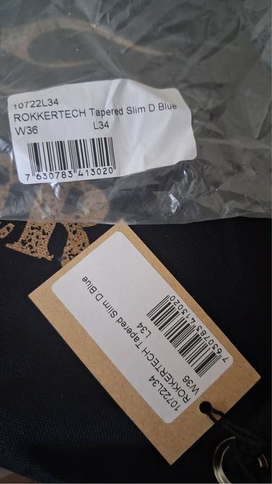 Set Blugi Rokkertech Tapered Slim Dark Blue, noi cu eticheta, marime W36/L34