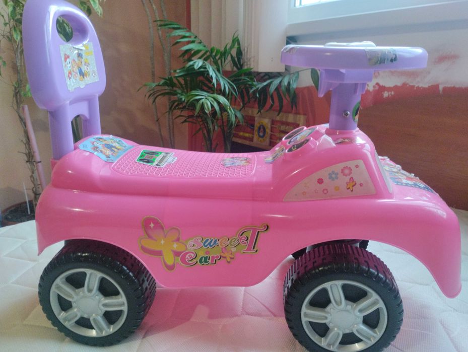 Кола за бутане Moni Toys - Keep Riding, розова