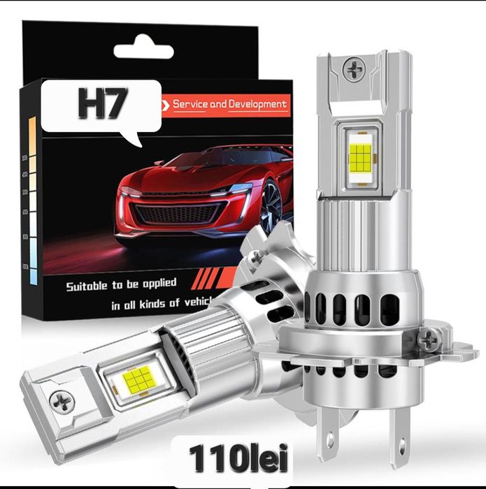 Becuri LED H7 Canbus  12V-40V  35000LM set 2buc