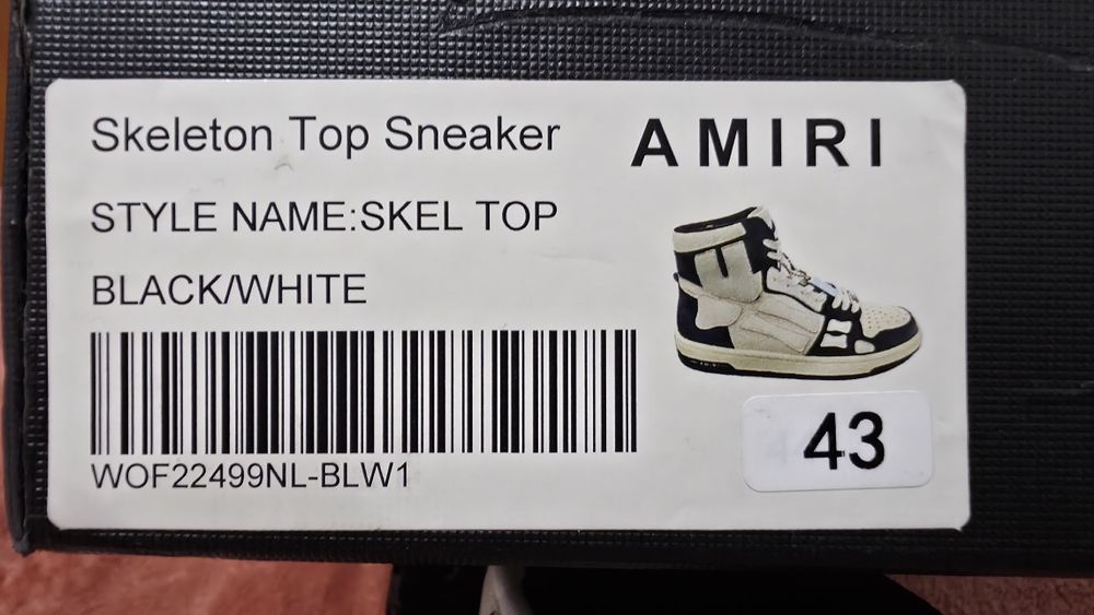 Amiri Skel Top Black/White 43