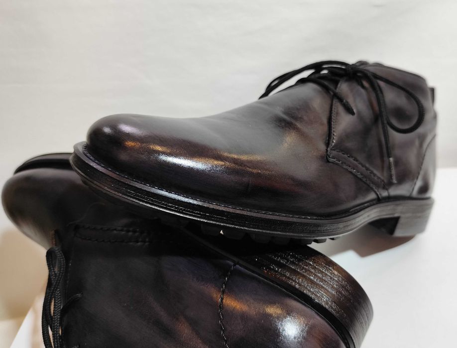 Ghete chukka 43 43.5 plain toe Lavoratione Artigianale piele naturala