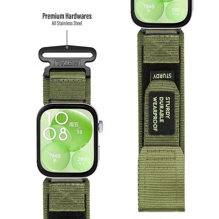 Широка каишка от текстил с велкро закопчаване за Samsung | Huawei | Amazfit и др. с Quick Release пинчета