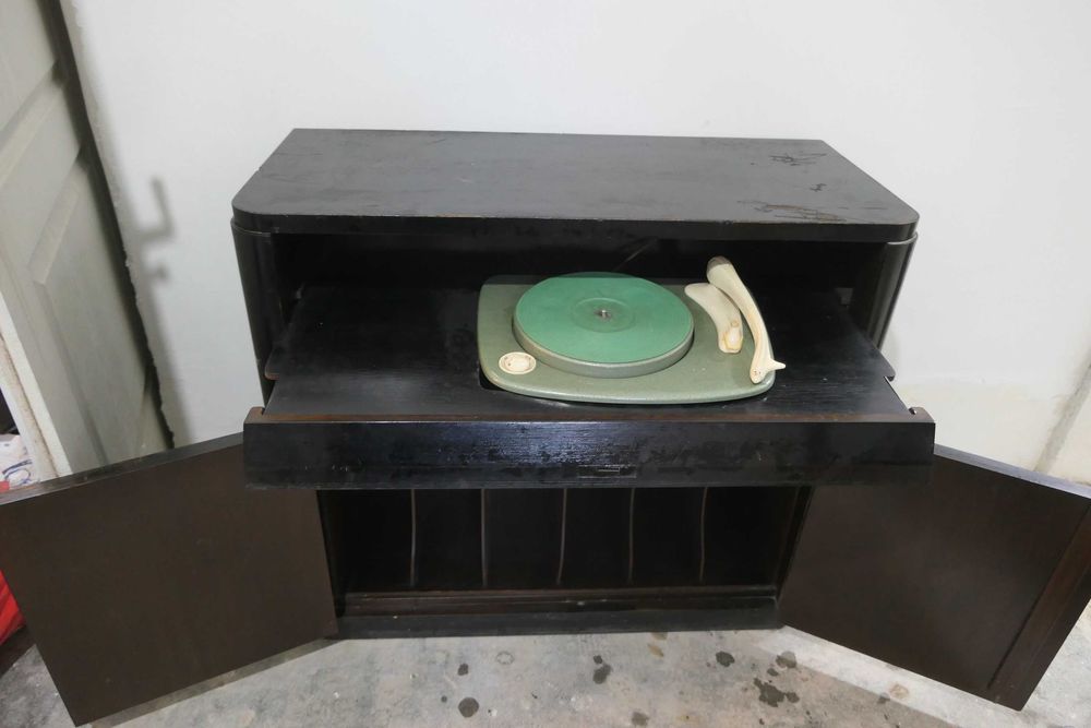 Comoda Lemn Pick-up 33 45 si 78 TESLA Supraphon Vintage Discuri Picup