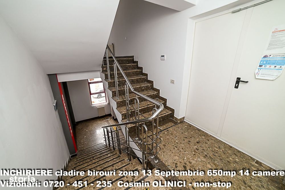 Spatii birouri de inchiriat zona 13 Septembrie I S+P+3 I 650 util