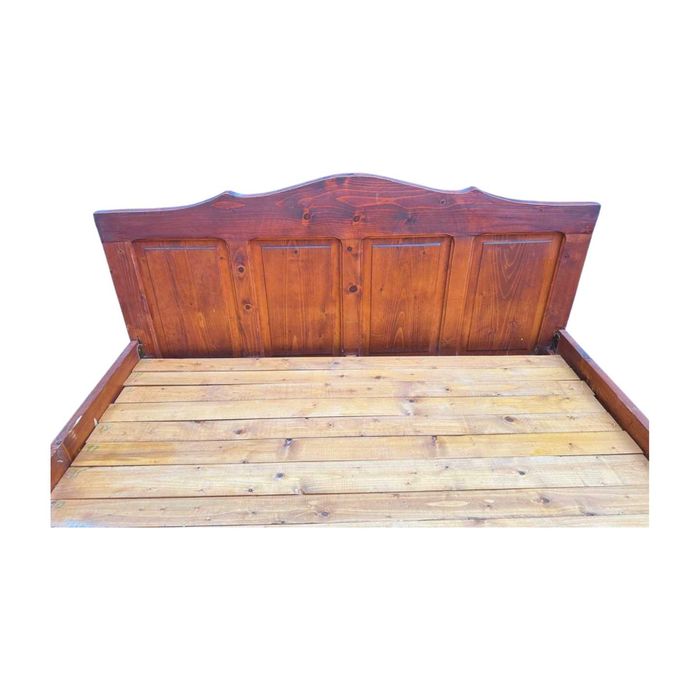 Cadru de Pat dublu din Lemn Masiv; Pat de mijloc cu Somiera 200x160 cm