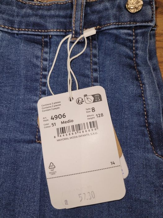 Нова дънкова пола Mayoral, 128см.