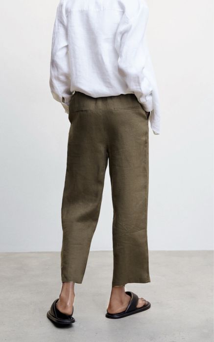 MANGO дамски ленен панталон