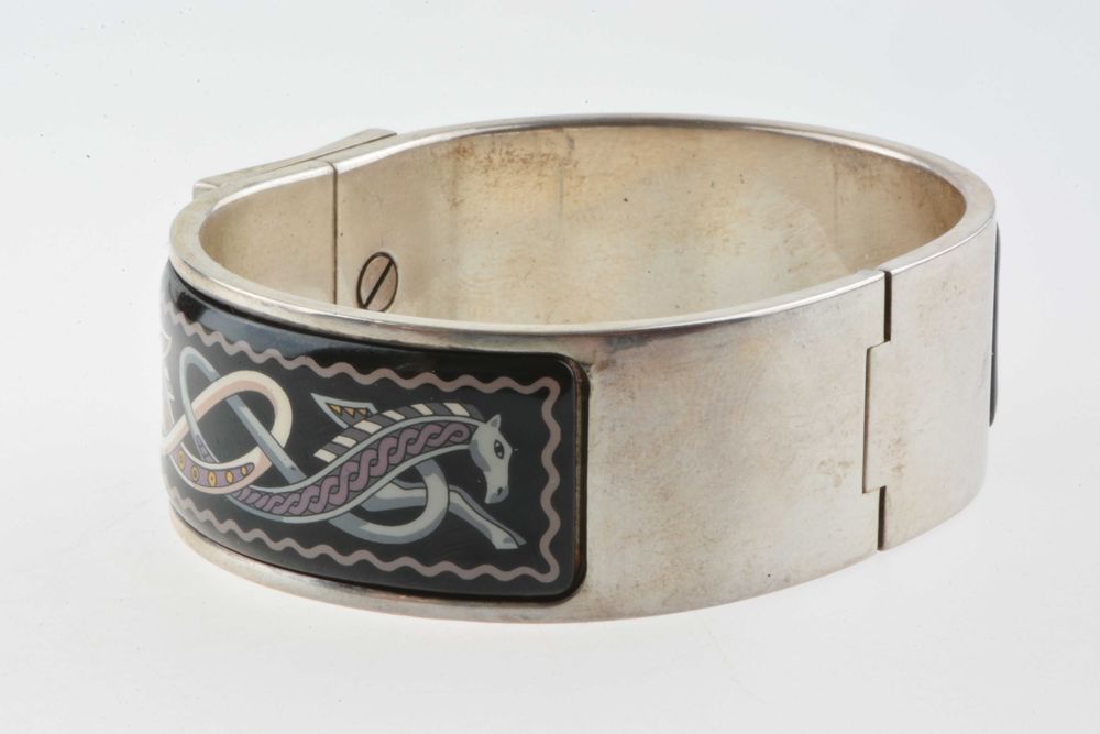 Гривна Сребро 925 Хермес Hermes Cloisone Bangle
