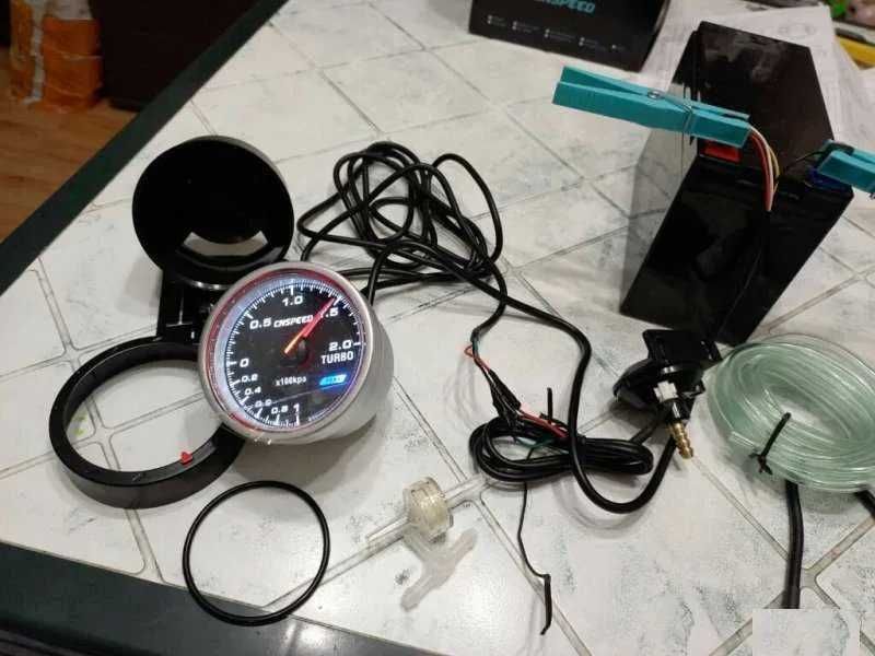 Бустметър,2 бара,с мап сензор,механичен,2 модела,52мм,60мм,Boostmeter