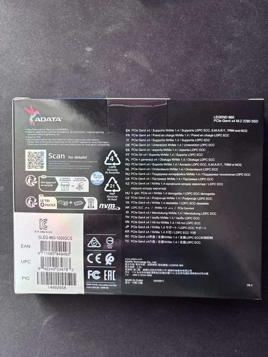 SSD/NVME Adata Legend 860, 1TB, M2 2280 Gen4