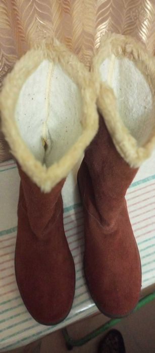 Сапоги - угги, замшевые, польские размер 37