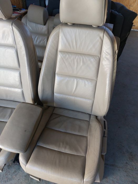 Set interior piele crem cu bancheta fixa AUDI A6 C6 4F BELRIN