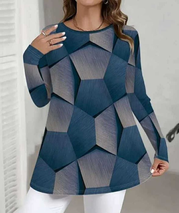 Дамска блуза с дълъг ръкав размер 2ХЛ нова