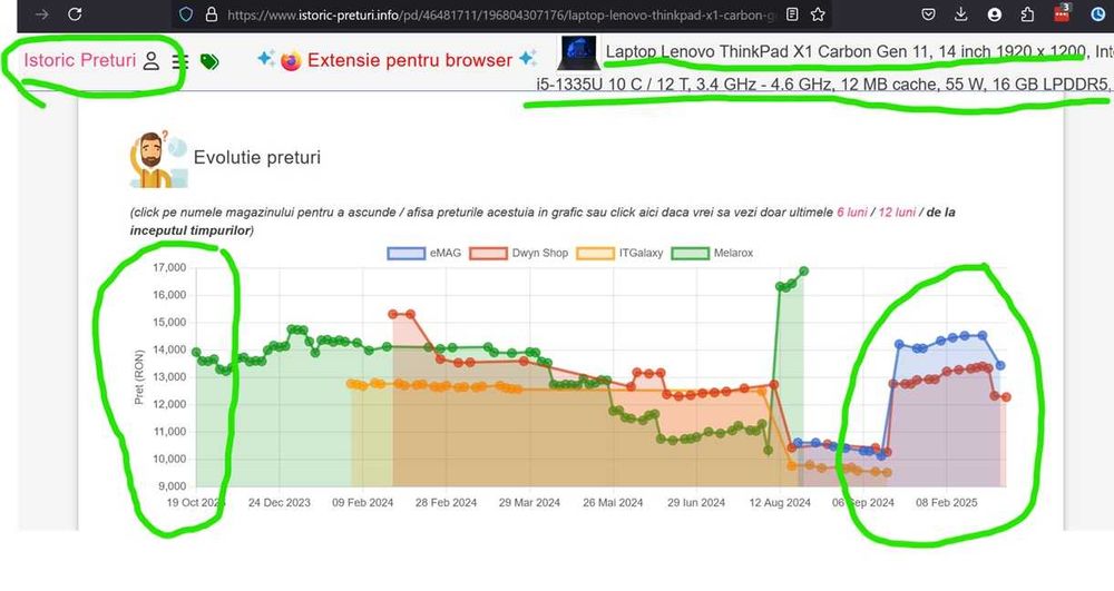 Laptop NOU Lenovo X1 Carbon Gen 11 - Windows 11 Pro Garantie 3 ani
