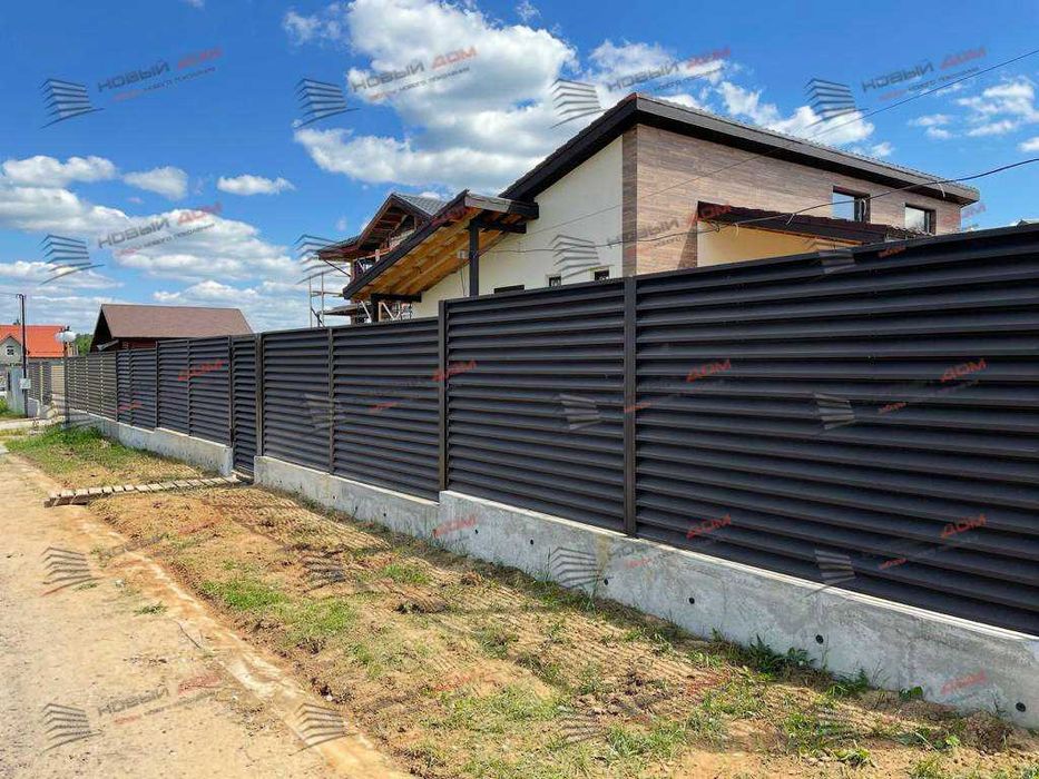 Забор жалюзи горизонтальный