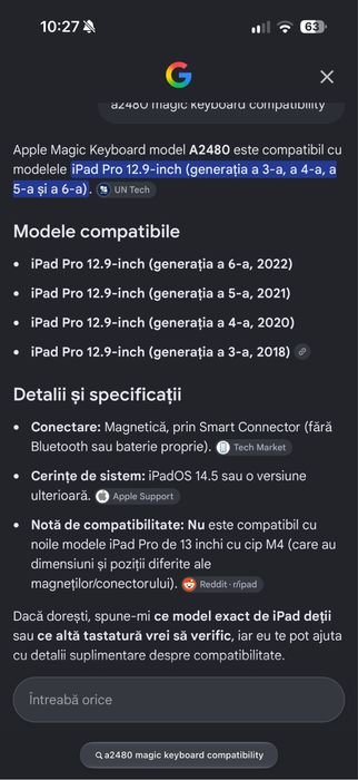 Apple Magic Keyboard model A2480