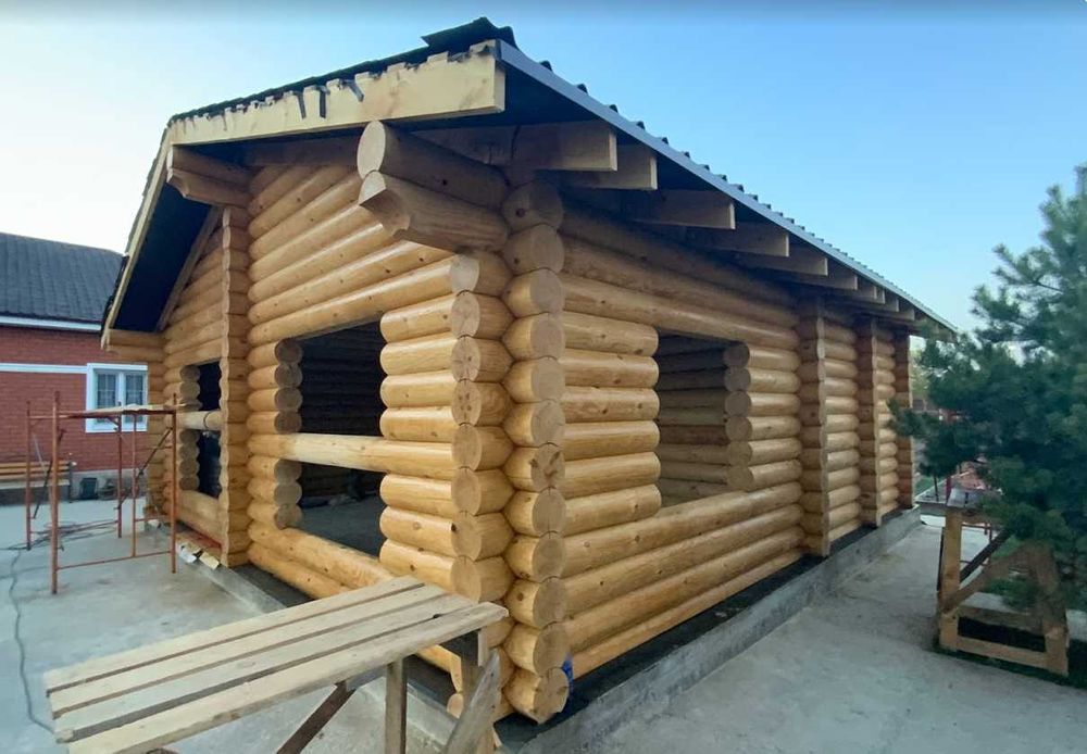 Строительство современной бани из бревна