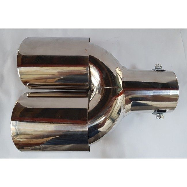 Ornament TOBA Inox cu 2 iesiri Skoda Vw Opel Mercedes Audi Renault Bmw