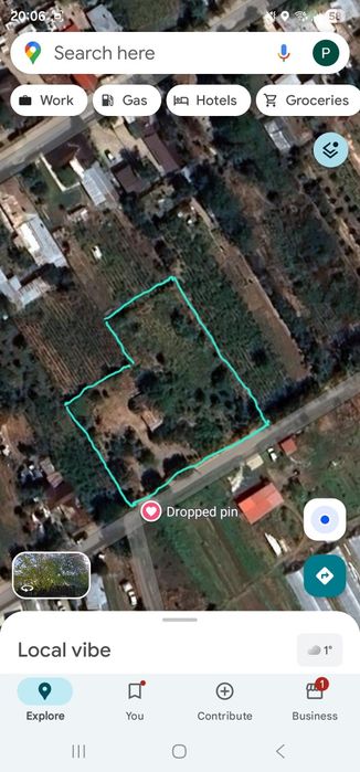 Teren intravilan  Stejaru 2077mp cu casa batraneasca NELOCUIBILA, langa Bucuresti