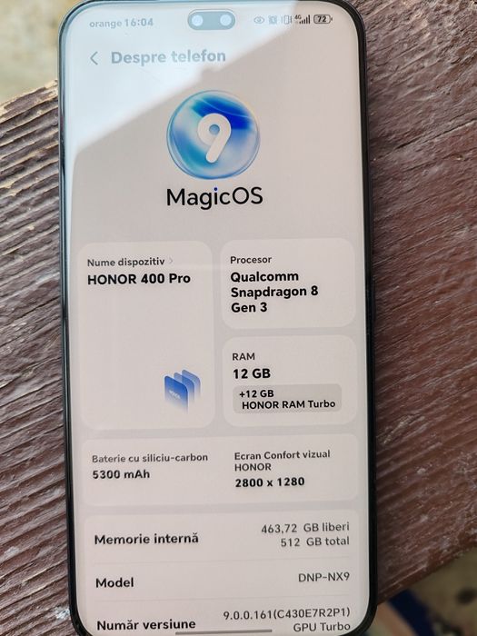 Honor 400 Pro Nou (Samsung, iPhone)