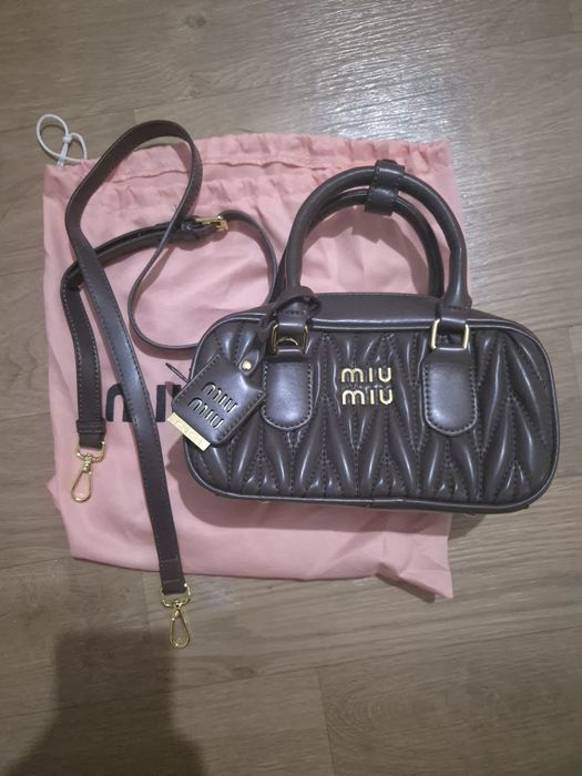 Сумка miu miu, коричневая