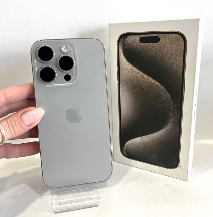iPhone 15 Pro, 128GB,  Natural Titanium, impecabil!