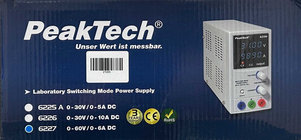 Sursă laborator PeakTech P 6225 -  Tensiune de iesire controlabila [#21603#]