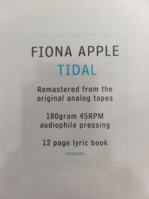 Fiona Apple Tidal SIGILAT 2x vinyl