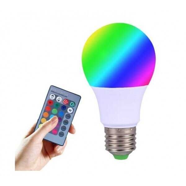 Много Цветна крушка с дистанционно